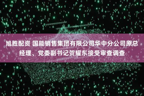 旭胜配资 国能销售集团有限公司华中分公司原总经理、党委副书记贺耀东接受审查调查